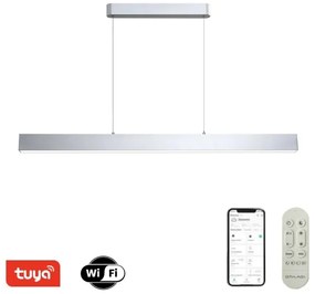 Brilagi-LED Stmievateľný luster SLEEKLINE SMART LED/40W/230V Wi‑Fi Tuya, strieborný s diaľkovým ovládaním