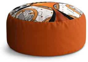 Sablio Taburet Circle Star Wars Ohnivé pozadie: 40x50 cm
