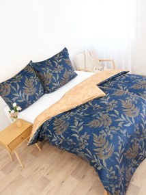 Predĺžené obliečky mikroplyš Digital – Gabriela tmavo modrá