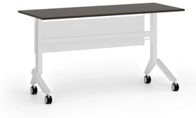 Mobilný stôl PRIMO MOVE, 1400 x 600 mm, biela podnož, wenge