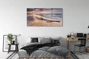 Obraz na akrylátovom skle Gdańsk beach sea sunset 140x70 cm