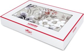 SATÉNOVÉ OBLIEČKY LUXURY ALENYA 160X200 CM, 2KS 70X80 CM KVETY