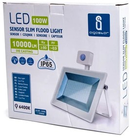 Aigostar - LED Reflektor so senzorom LED/100W/230V 6400K IP65 biela
