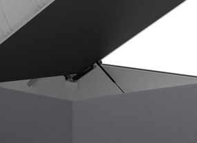 Posteľ s matracom Caribic 110x200 cm, svetlo šedá/šedá látka