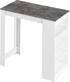 Barový stôl Austen - biela / betón