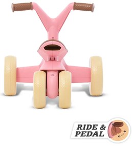 BERG GO - retro odrážadlo a šliapadlo 2v1 - ružové