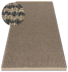 Koberec JUTE 3650 so strapcami čierny / béžový