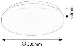 Rabalux LED stropné svietidlo Rob 1x32W | 2100lm | 3000K - priemer 38cm, biela