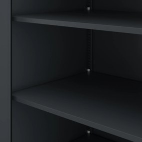 Kovová kancelárska skriňa antracitová JAN II D600 1150 x 1850 x 600 mm