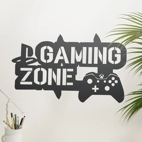 Veselá Stena Samolepka na stenu na stenu Gaming zone Farba: černá