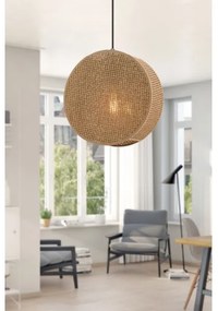Závesný luster na lanku BIG DRUM 1xE27/60W/230V hnedý