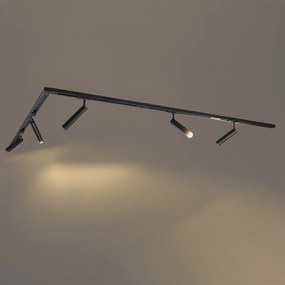 Moderný koľajnicový systém s 5 čiernymi bodovými svetlami 1-fázový - Iconic Ivy