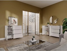 Krémová matná komoda 151x98x40 cm Savoca – Germania