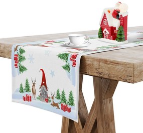 Dekorstudio Vianočný behúň s potlačou škriatkov UD404-887 Rozmer behúňa (šírka x dĺžka): 40x220cm