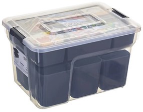 Organizér na kreatívu, LEGO a dielňu 7v1 SAMBA, vložka + 6 priehradiek, 7v1, 31x22x17