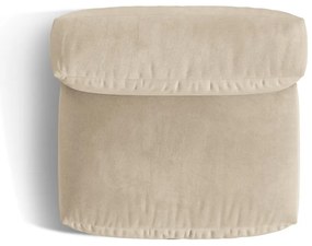 Béžový zamatový modul pohovky (stredový diel) Martina – Micadoni