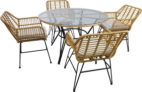 CH Ratanová súprava nábytku - hnedá