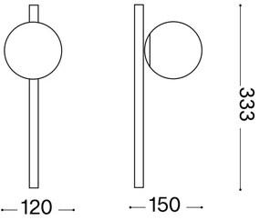 Ideal Lux - LED Nástenné svietidlo BINOMIO 1xG9/3W/230V biela