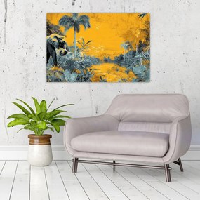 Obraz - Slon v prírode (90x60 cm)