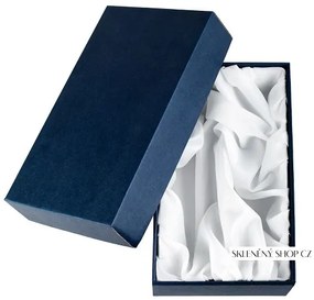 Darčeková krabička na 2 poháre na červené víno typu Burgundy Výstielka: biely satén