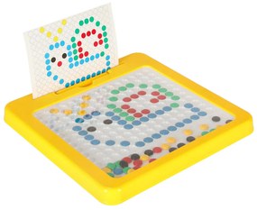 KIK Montessori magnetická tabuľa mozaika farebné bodky žltá 26 x 26 cm