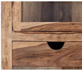 furniture-nabytek.cz - Masívny rohový vysoký šatník Lagos z palisandra, lakovaný, hnedý