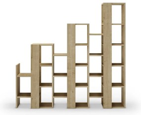 Regál v dekore duba v prírodnej farbe 158x151 cm Anissa – Marckeric