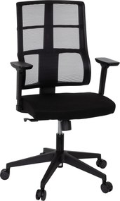 XXXLutz OTOČNÁ STOLIČKA, sieťovina, plochá tkanina, čierna MID.YOU - Online Only kancelárie - 001918039901