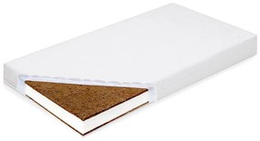 Matrac do kolísky STANDARD 80x40x8 cm kokos-molitan-kokos biely