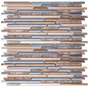 Sklenená mozaika Premium Mosaic bronze 30x30 cm lesk MOSMIXBRONZE, 1 ks