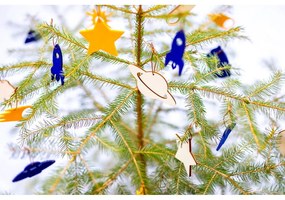 Súprava 8 drevených vianočných dekorácií Spira Medium