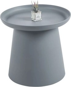 Dekorstudio Okrúhly plastový kávový stolík 50cm - sivý
