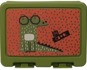 Hatu Plastový desiatový box Krokodíl, 18 x 7,5 x 13,5 cm