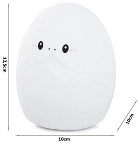 LED detské nočné svetlo GEPI 12,5 cm, biela
