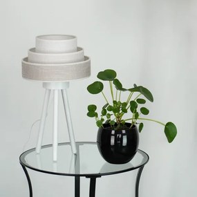 Brilagi - Stolná lampa ALASKA LUNETA 1xE27/15W/230V šedá/krémová