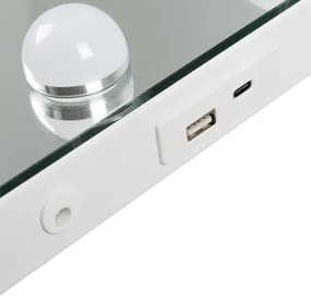 Kozmetické LED zrkadlo s nastaviteľným osvetlením - 58 x 46 cm