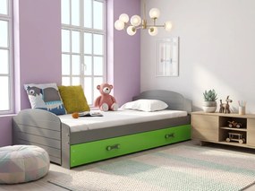 Posteľ LILI 200x90 grafitová - zelená