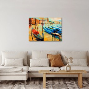 Obraz - Prístav v Benátkach (70x50 cm)
