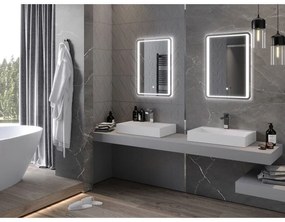 Mexen Zusa, LED kúpeľňové zrkadlo s podsvietením 50x70 cm, 6000K, ochrana proti zahmlievaniu, 9808-050-070-611-00