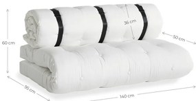 Tmavosivá rozkladacia pohovka vhodná do exteriéru Karup Design Design OUT™ Buckle Up Dark Grey