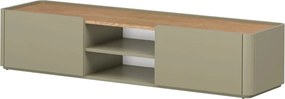 TV stolík Elivo 170 cm so zásuvkou - eukalyptus / dub baltic dune