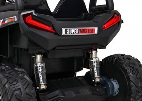 Ramiz Elektrická terénna bugina UTV pre deti červená + diaľkové ovládanie + batožinový priestor + pomalý štart + EVA kolesá + MP3 LED