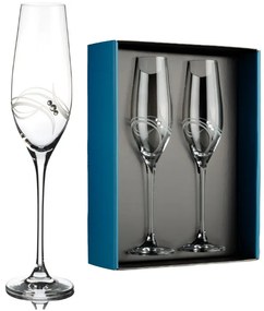 Element poháre na šampanské Apollo s kryštálmi Swarovski 210 ml 2KS