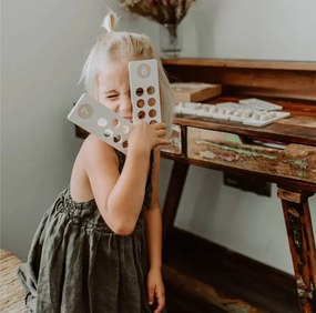 Čísla - drevené guličky