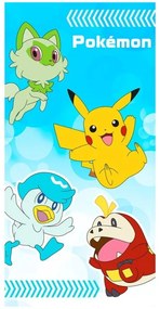 Bavlnená plážová osuška Pokémon - motív Chyť ich všetkých! - 100% bavlna - 70 x 140 cm