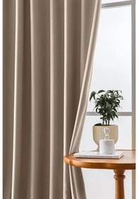 Svetlohnedý zatemňovací záves VELVET 140x250 cm Zavesenie: Riasiaca páska