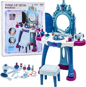 LEAN Toys Interaktívna toaletná stolička so zrkadlom Ice Princess Príslušenstvo 35 el.