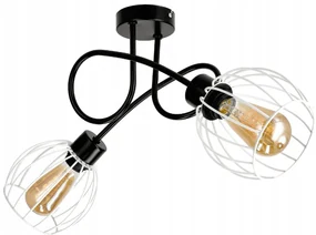 BERGE LED stropné svietidlo LOFT - 2xE27 - DRUCIAN WHITE gule