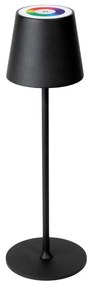 LED RGBW stmievateľná vonkajšia lampa LED/1,5W/4000 mAh 3000K IP44 čierna