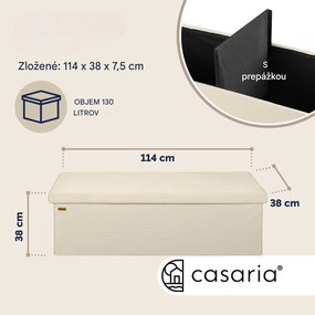 InternetovaZahrada Úložná lavica 114x38x38 cm - béžová